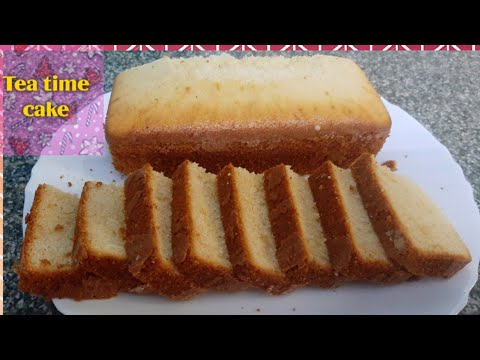 Tea time cake recipe❤|soft and buttery tea time cake||How to make vanilla pound cake without oven.