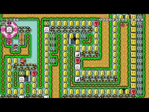 クリボンを上に投げてカギをゲットせよ! by たか - SUPER MARIO MAKER - NO COMMENTARY 1bi