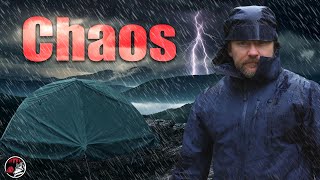 Raging Storms - Camping on a High Mountain - Heavy Rain & Storms Adventure