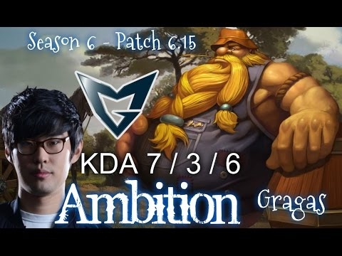 SSG Ambition GRAGAS vs HECARIM JUNGLE - Patch 6.15 KR Ranked | League of Legends