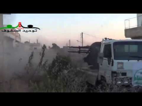 استهداف مقرات النظام في ريف درعا بالشيلكا من قبل حركة أحرار الشام الإسلامية ضمن معركة توحيد الصفوف