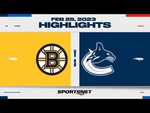 NHL Highlights | Bruins vs. Canucks - February 25, 2023