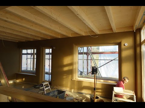 Stroh-Lehm Bau mit der Zimmerei Grünspecht - Lehmputz Teil 2