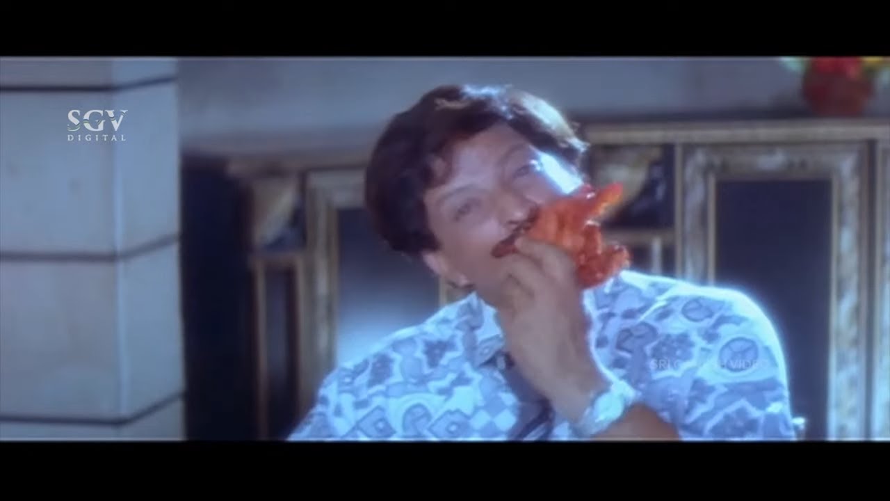 Vishnuvardhan Having Non-Veg Meal at Fiance Home | Mojugara Sogasugara Kannada Movie Part-5