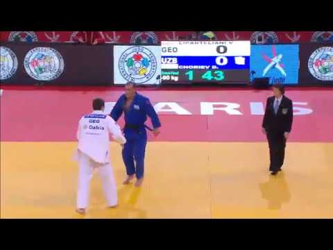 Varlam Liparteliani (GEO) vs Dilshod Choriev (UZB) -90kg Judo Grand Slam Paris 2013