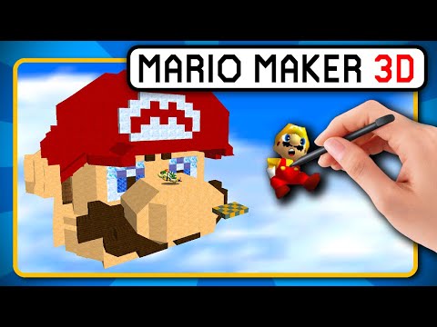 The level is a GIANT Mario head?! - 3D Mario Maker!