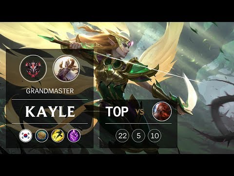 Kayle Top vs Gragas - KR Grandmaster Patch 9.5