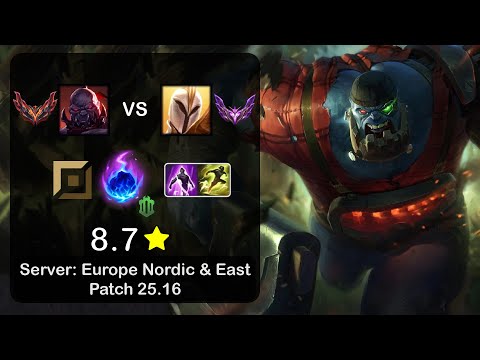 Sion Top vs Kayle - NA GrandMaster - Patch 25.16