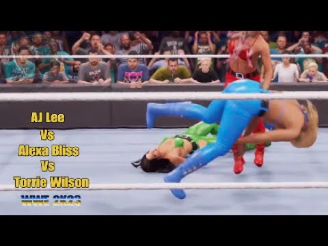 WWE 2K23 AJ Lee Vs Alexa Bliss vs Torrie Wilson Triple Threat Match - Request Triple Threat Match