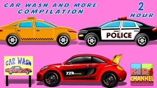 Car Wash | Car Service | kids videos | Compilation | Cars Race
