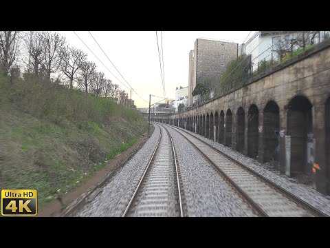 4K Cabride Paris Saint-Lazare - Mantes-la-Jolie  en VB2n [via Poissy]