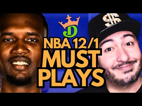 NBA DFS Monday 12/1 (DraftKings NBA MUST PLAYS) | NBA DFS Picks