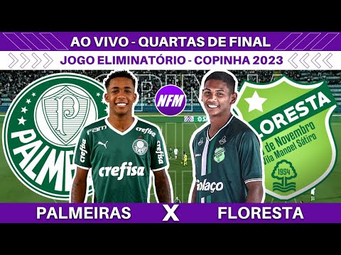 PALMEIRAS 5x0 FLORESTA | AO VIVO | QUARTAS DE FINAL | COPINHA 2023 | COM IMAGENS DO ESTÚDIO