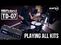 Roland TD-07 electronic drums sound module: Playing ALL KITS demo