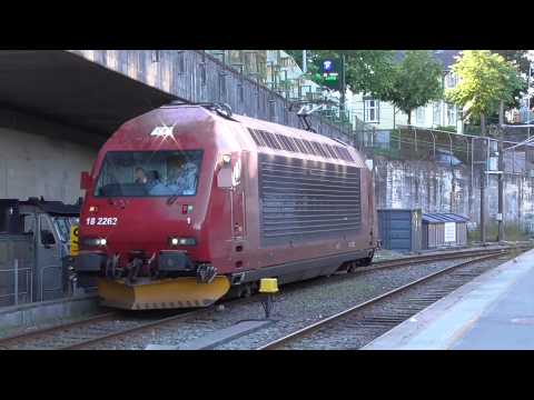 NSB El. 18 2262 shunting at railroad station Stavanger S
