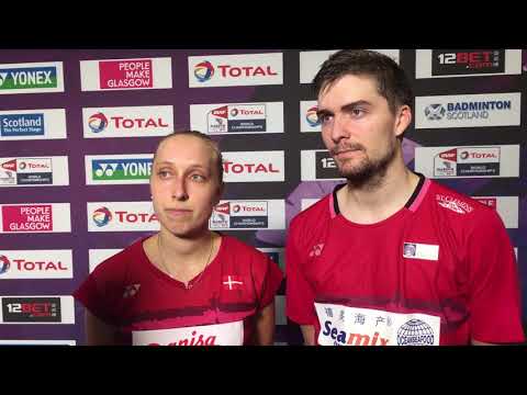 Sara Thygesen/Mathias Christiansen efter deres sejr i anden runde