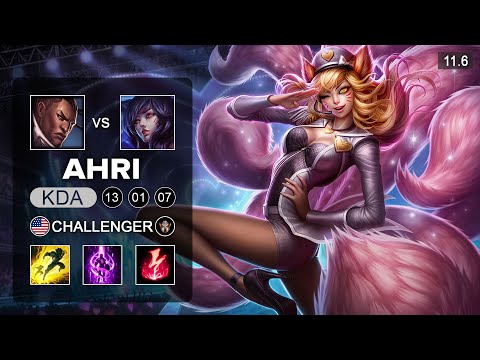 Ahri Mid vs Lucian - NA Challenger Patch 11.6