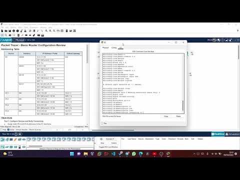 14.3.5 Packet Tracer – Basic Router Configuration Review