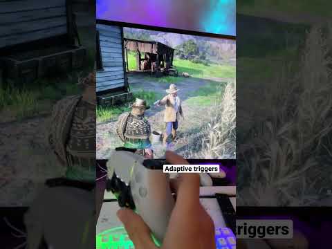Dual Shock Adaptive Triggers in RDR2 #shorts #rdr2 #dualshock #pc