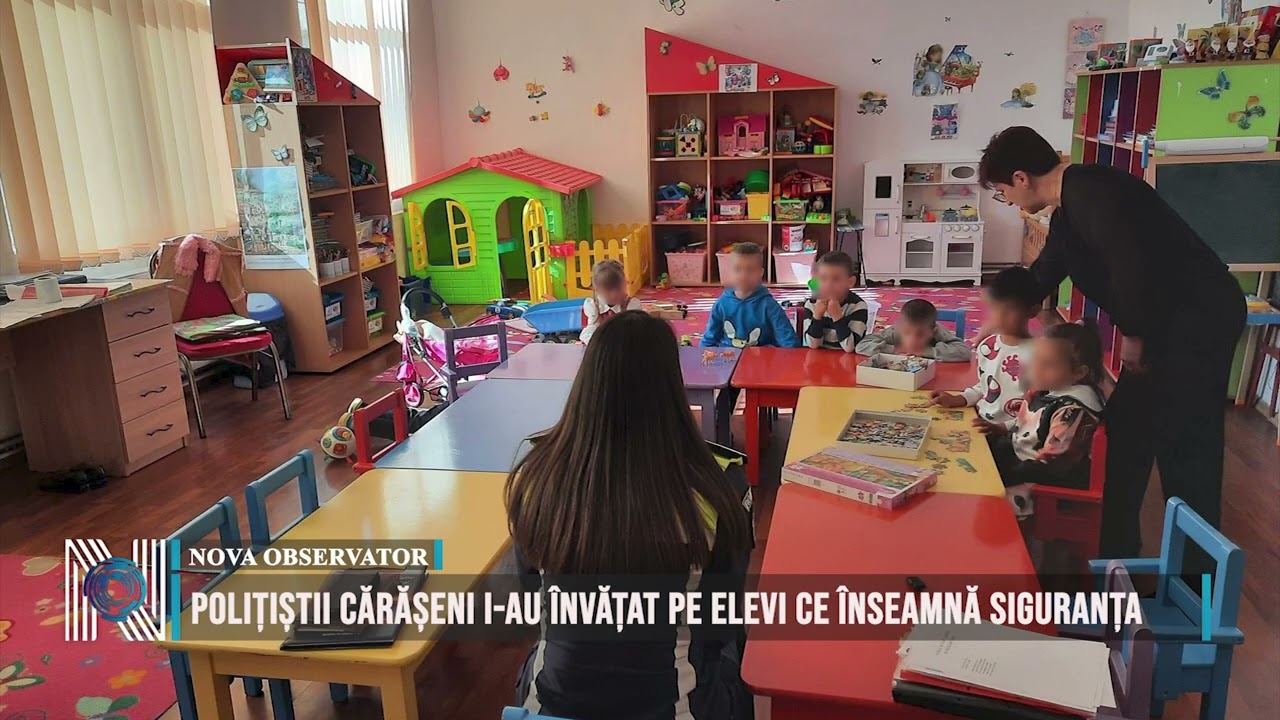 Polițiștii cărășeni i-au învățat pe elevi ce înseamnă siguranța
