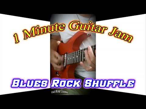 Blues Rock Shuffle [1 Minute Guitar Jam with Modified Ibanez] Video