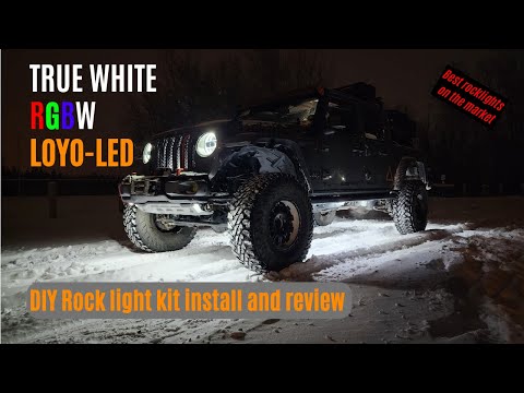 THE BEST ROCK LIGHTS!?!?!?  Jeep Gladiator MOJAVE RGBW rock light install. TRUE WHITE!!!