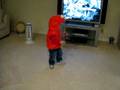 Connor Reluctantly Wearing Elmo