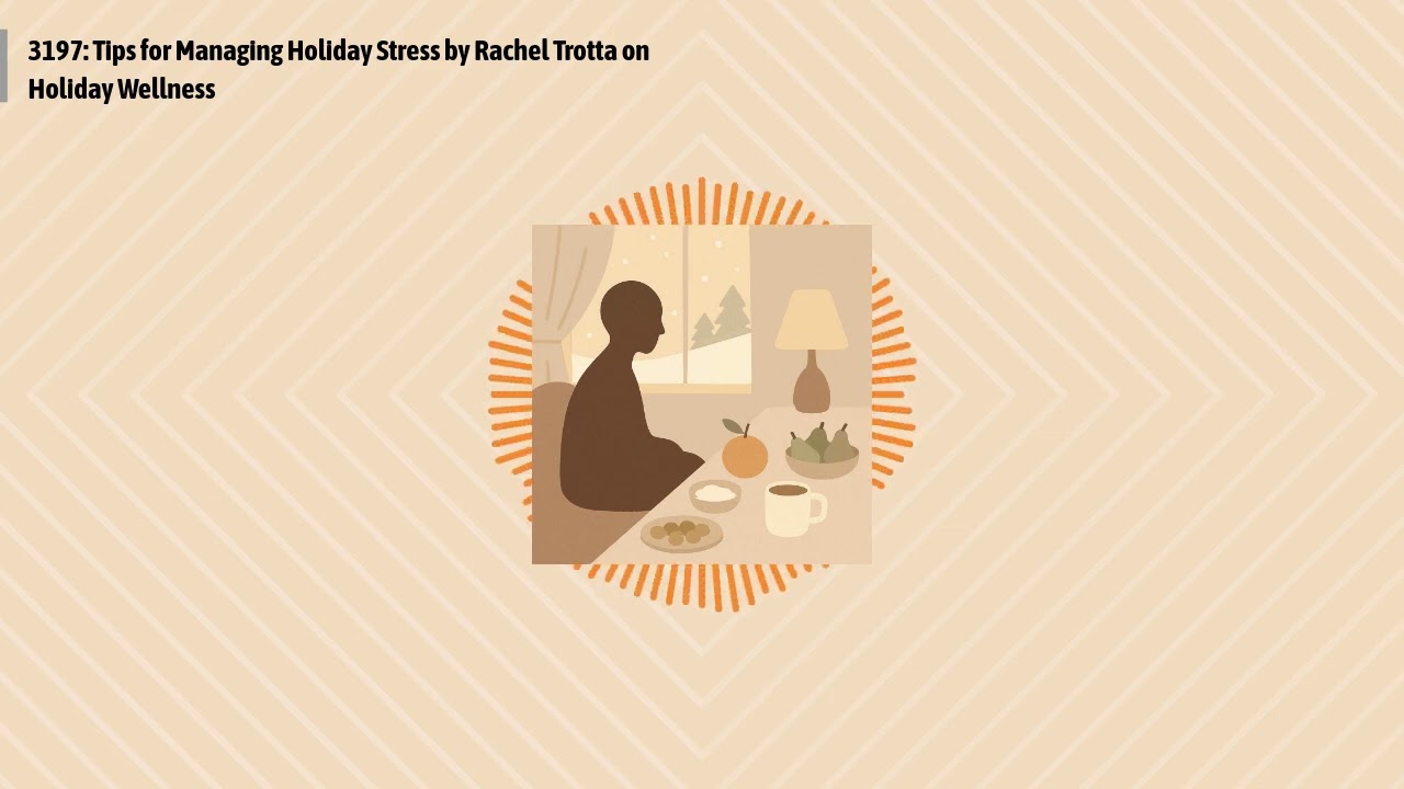 3197: Tips for Managing Holiday Stress by Rachel Trotta on Holiday Wellness | Optimal Health...