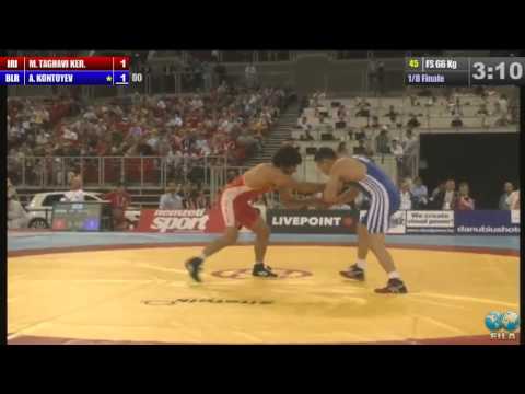 Mehdi Taghavi (IRI) vs Alexander Kontoev (BLR) 66kg 1/8 Final - 2013 World Wrestling Championships,
