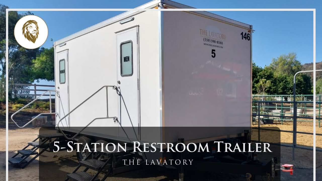 5-Station Luxury Restroom Trailer Rental Walkthrough