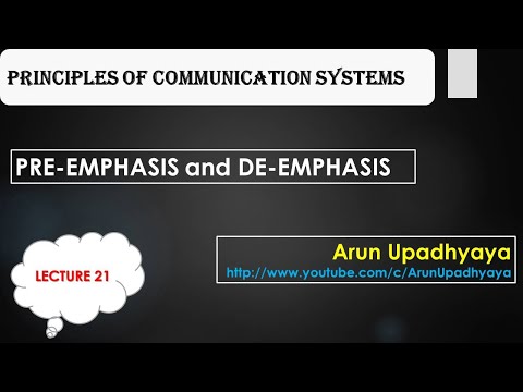 LECTURE 21: PRE EMPHASIS and DE EMPHASIS, #PREEMPHASIS #DEEMPHASIS #NOISE #NOISEINFM #FM