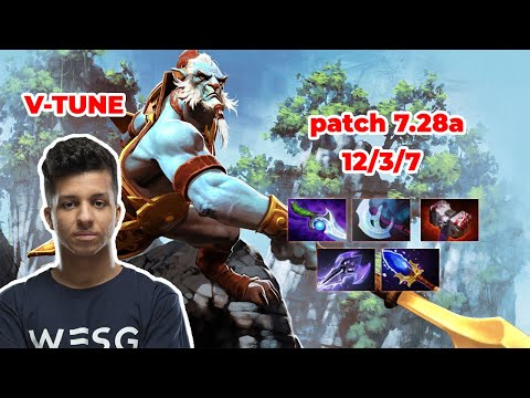 V-Tune Phantom Lancer Carry - DOTA 2 7.28a - MMR rank - Dota2 Gameplay [Learn To PRO dota2]
