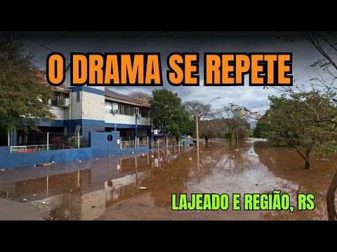 Lajeado, RS sofre segunda enchente em uma semana com cheia do Rio Taquari - 29/07/2026