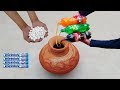 Experiment Coca Cola Fanta Sprite And Mentos Reaction In Clay Pot