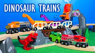 BRIO Dinosaur Trains in Action Wooden Train Video for Toddlers and Kids
