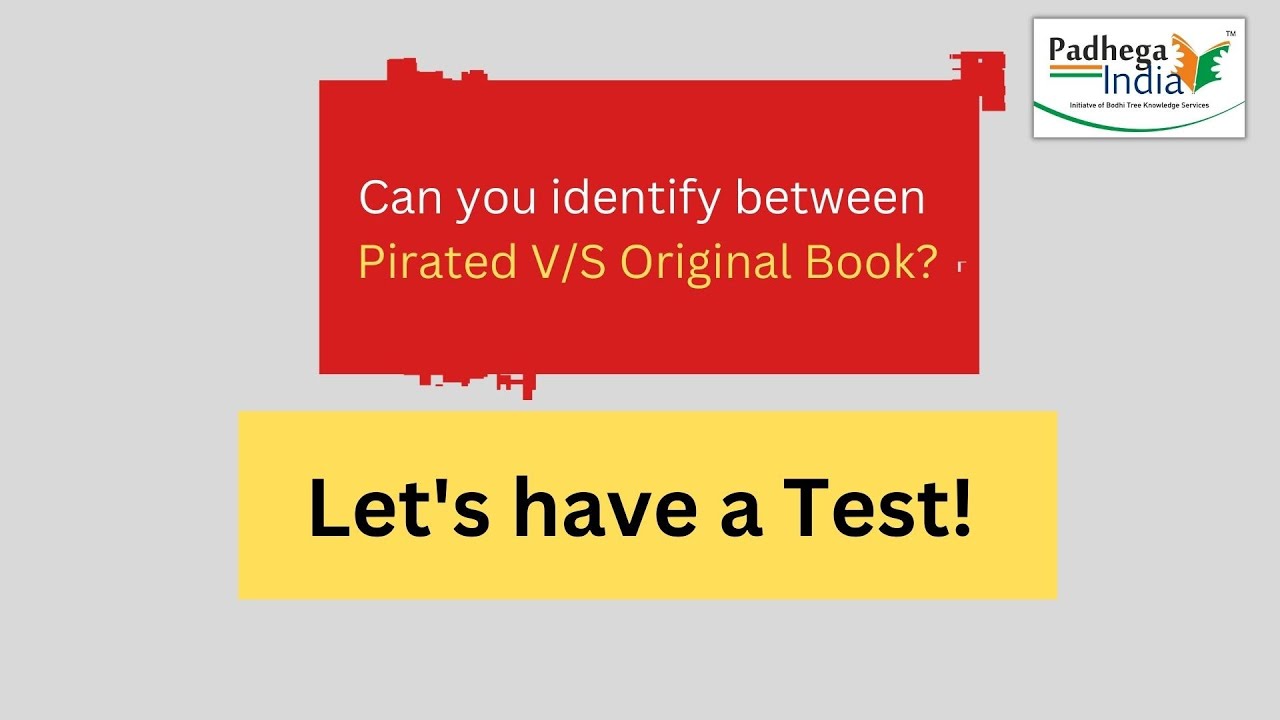 Learn to Identify - Real V/S Pirated Book Copies