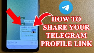 How to get your telegram profile link on Phone