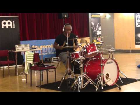 Derrick McKenzie - Drummer from Jamiroquai - at Drummercamp 2015 in Vienna