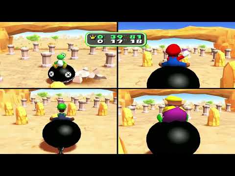 Mario Vs Chain Chomp  - in all MiniGames (Compilation Super Mario)
