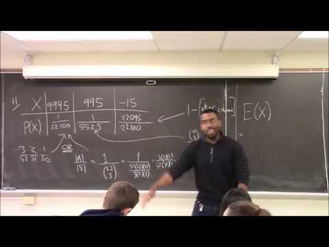 Math 1108-R17 Lecture 30 - Probability Distributions; Expected Value; and Binomial Probability