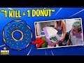 NINJA TAKES ON THE DONUT CHALLENGE w/ WIFE! (1 kill = 1 donut)