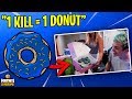 NINJA TAKES ON THE DONUT CHALLENGE w/ WIFE! (1 kill = 1 donut) NINJA TAKES ON THE DONUT CHALLENGE w/ WIFE! (1 kill = 1 donut)
