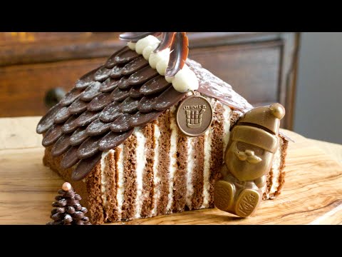 ¡Navidad! Cómo hacer el pastel de chocolate de Papá Noel✴︎Cómo hacer la casa de chocolate de Navidad✴︎De Bélgica