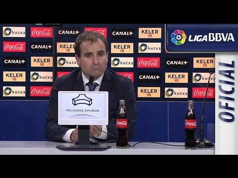 Rueda de Prensa de Arrasate tras el Real Sociedad (0-0) Levante UD - HD
