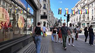 Central London Walking Tour | Regent Street Shops & Scenes | 4K HDR City Walk