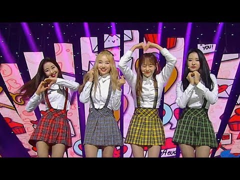 "ADORABLE" LOONA / yyxy (girl of the month yyxy) - love4eva @ popular song Inkigayo 20180624
