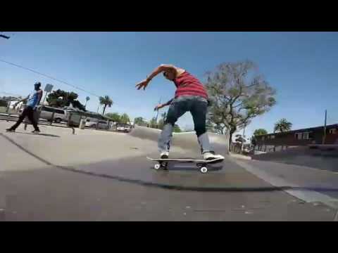 Angel Hater Munoz skateboarding day 2017 with Pauline Branom and hommies