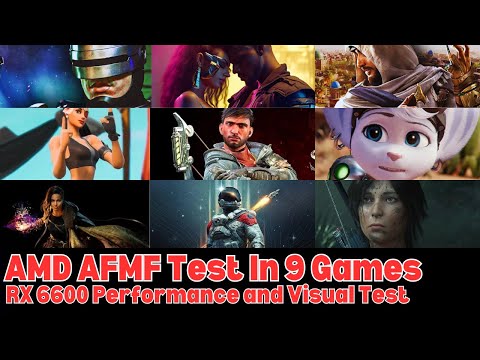 AMD Fluid Motion Frames Tested in 9 Games On RX 6600 | AMD AFMF Performance and Visual Test