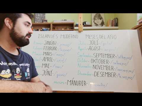 Aprende el IDIOMA ISLANDES MODERNO Vocabulario, ortografía y pronunciación de los meses del año