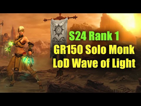 World Rank 1 - Solo GR150 Monk LoD Wave of Light (Season 24)